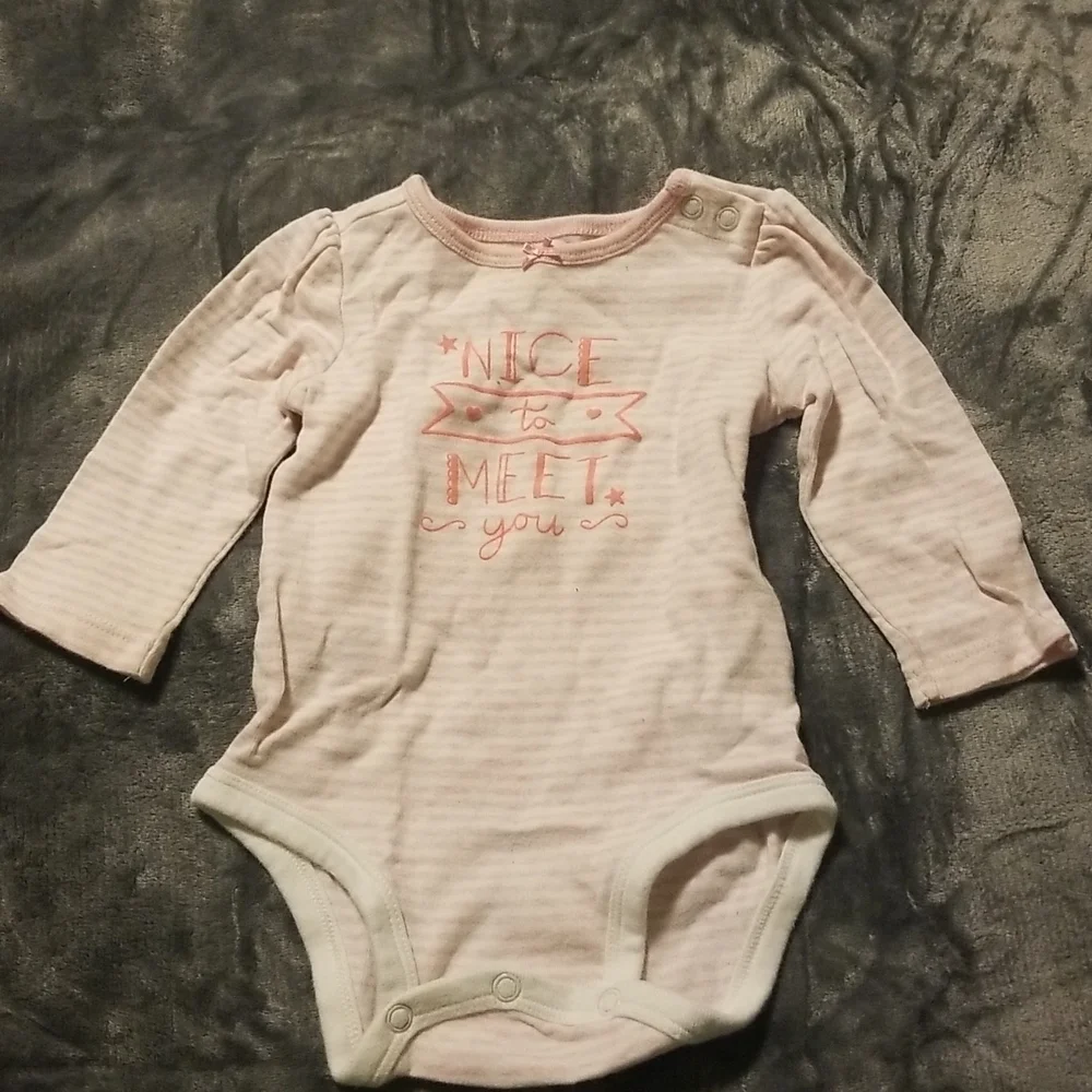 Baby B'Gosh Baby Girl's Stripe Long Sleeve Onesie
